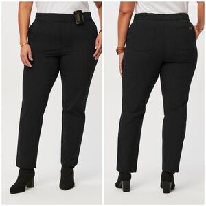 Figs Women's Black Straight-Leg Scrub Trousers